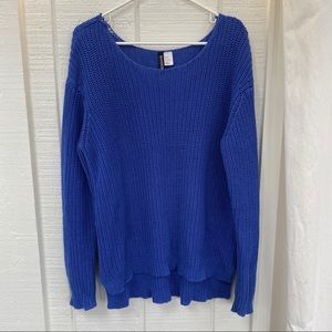 Adorable, maximally-cozy, Royal blue knit sweater!